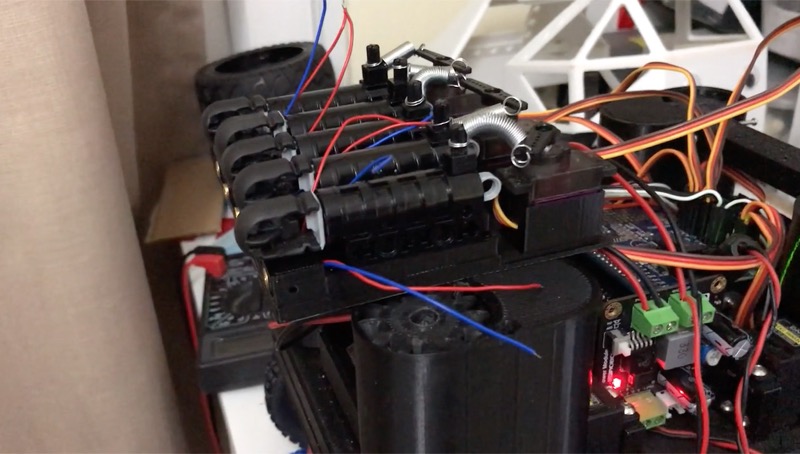 Meteor shooter - 5 Cannons triggered by 3 Servos