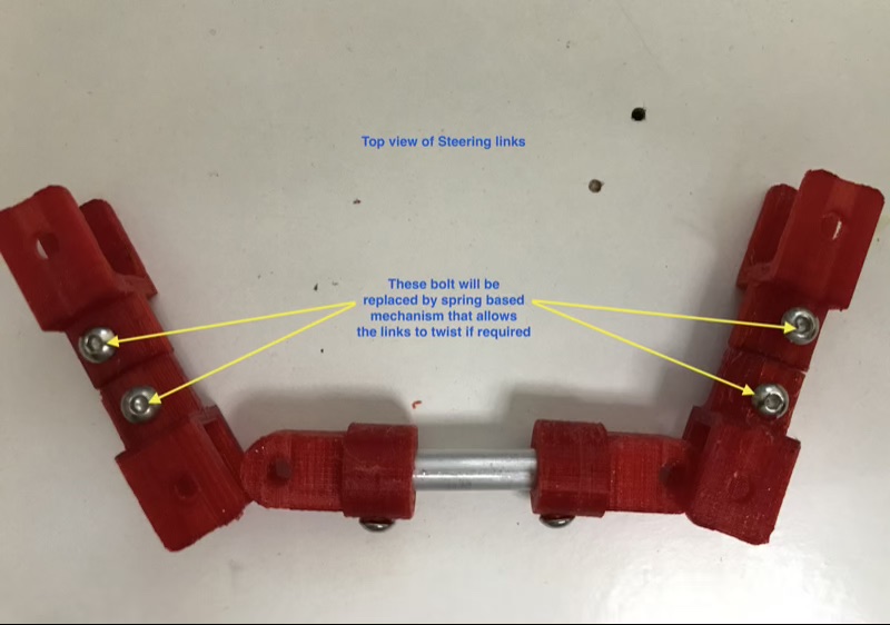 Steering links top view